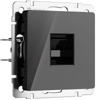Розетка Ethernet RJ-45 (черный акрил) W1181048