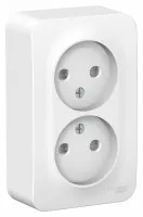 Розетка двойная Schneider Electric Blanca без заземления без шторок с изолир. пластиной