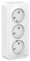 Розетка тройная Schneider Electric Blanca без заземления без шторок  с изолир. пластиной