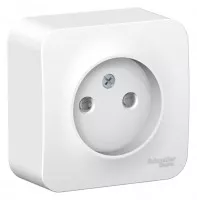 Розетка Schneider Electric Blanca без заземления со шторками с изолир. пластиной