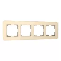 Рамка из стекла на 4 поста Elite айвори W0042443