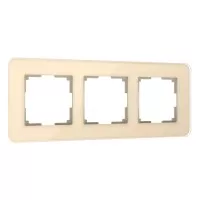Рамка из стекла на 3 поста Elite айвори W0032443