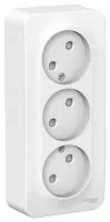 Розетка тройная Schneider Electric Blanca без заземления со шторками с изолир. пластиной