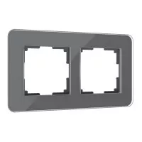 Рамка из стекла на 2 поста Elite графит W0022440