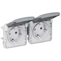 Двойная розетка Legrand Plexo 16A IP55