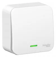 Выключатель Schneider Electric Blanca одноклавишный с подсветкой с изолир. пластиной 10А