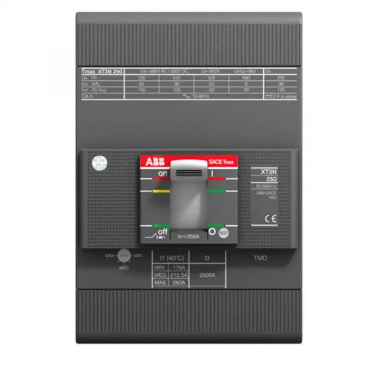 Выключатель автоматический ABB Tmax XT3N 250 TMD 250-2500 3p F F