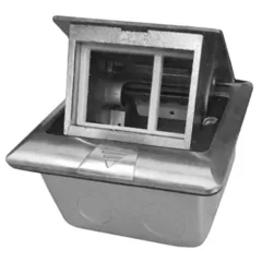 Люк встраиваемый на 1,5 поста (45х45) с коробкой, сталь IP44.  LUK/1,5AL44. 