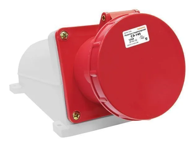 Розетка 145 стационарная 3Р+РЕ+N 125А 380В IP54 TDM	