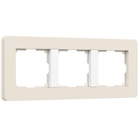W0033066/ Рамка на 3 поста Split (айвори/белый, soft-touch) W0033066
