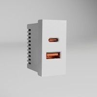 Модульная розетка USB тип A+C W1272701