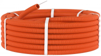 Труба ПНД гофрированная DKC д.32мм, лёгкая с протяжкой, цвет оранжевый (бухта 25м)