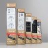 Розеточный блок 4-х местный + 3 USB черный/шампань рифленый W6514944