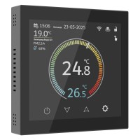 Умный сенсорный терморегулятор с LCD дисплеем (черный) W1851108
