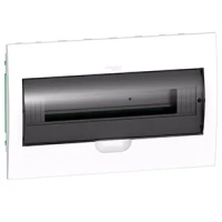 Бокс в нишу Schneider Electric City9 на 18 мод. с прозрачной дверью с клеммниками N+PE