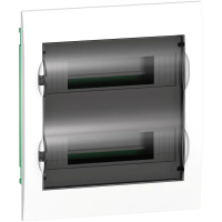 Бокс в нишу Schneider Electric City9 на 24 мод. с прозрачной дверью с клеммниками N+PE