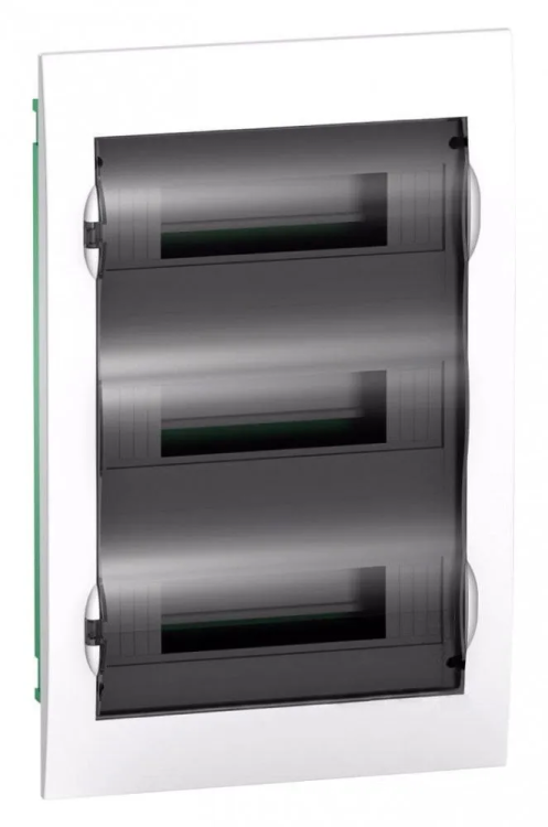 Бокс в нишу Schneider Electric City9 на 36 мод. с прозрачной дверью с клеммниками N+PE