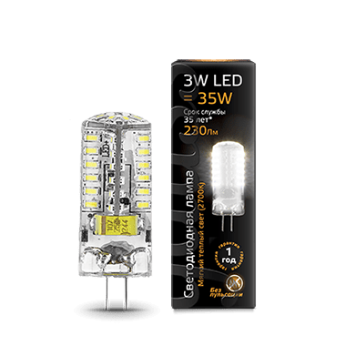 Светодиодная лампа Gauss LED 3Вт. G4 220V (теплый свет)