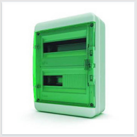 Щит навесной Tekfor IP65 на 24 модуля зеленая дверь