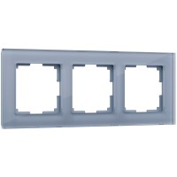 Рамка на 3 поста (серый,стекло) W0031115