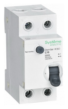 Дифференциальный автомат Systeme Electric City9 Set 1P+N 16A 30mA тип AC 4,5 kA (х-ка C)
