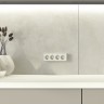 Розетка четверная с заземлением и шторками Gallant слоновая кость W5072204