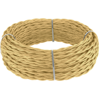 Ретро кабель витой 2х1,5 золотой песок (под заказ) W6452547 Ретро кабель витой 2х1,5 золотой песок (под заказ) W6452547