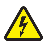 Наклейка знак электробезопасности "Опасность поражения электротоком "100*100*100 мм 
