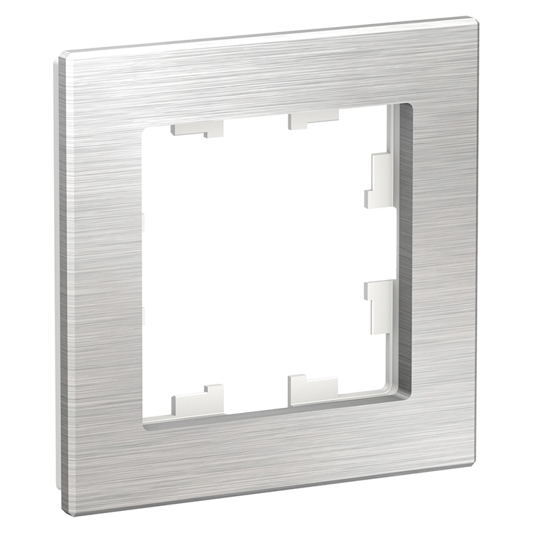 Рамка AtlasDesign одноместная (металл серебро)