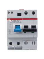 Автоматический выключатель ABB, дифференциальный, АВДТ, DS202, 2п, 16А, 30мА, С AC 