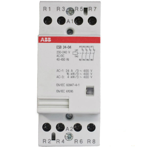 Контактор ABB ESB-24-04 (24А AC1)220B AC/DC