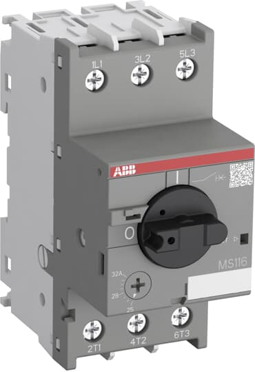 Автомат ABB MS116-20 10кА с регулируемой тепловой защитой 16A - 20А