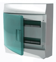 Шкаф настенный ABB Mistral41 36М (2x18) зеленая дверца с винтовым клеммным блоком 