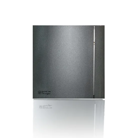 Вентилятор малошумный, серый, 100мм, S&P Silent Design 