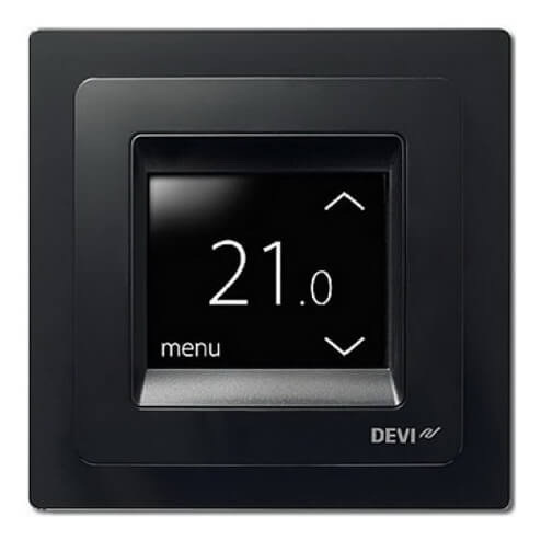 Терморегулятор Devireg Touch c датчиком пола и воздуха (черный)