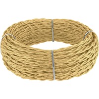 W6453347/ Ретро кабель витой 3х2,5 (золотой песок) под заказ 20 м W6453347