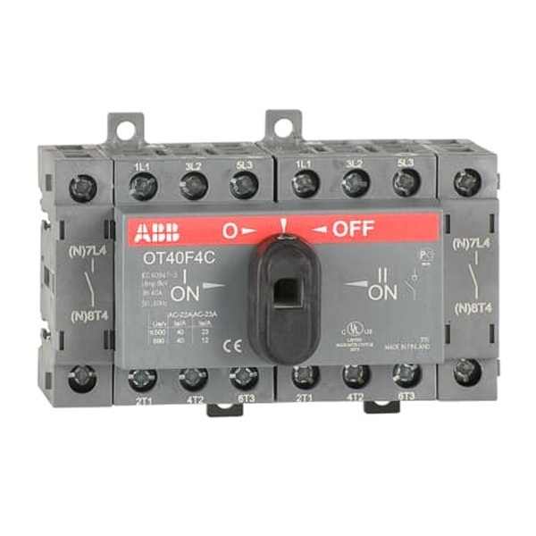 OT40F4C Реверсивный рубильник 4-полюсный 40А (с ручкой) ABB 1SCA104934R1001