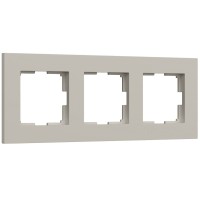 W0032917/ Рамка на 3 поста Slab (дымчатый софт) W0032917