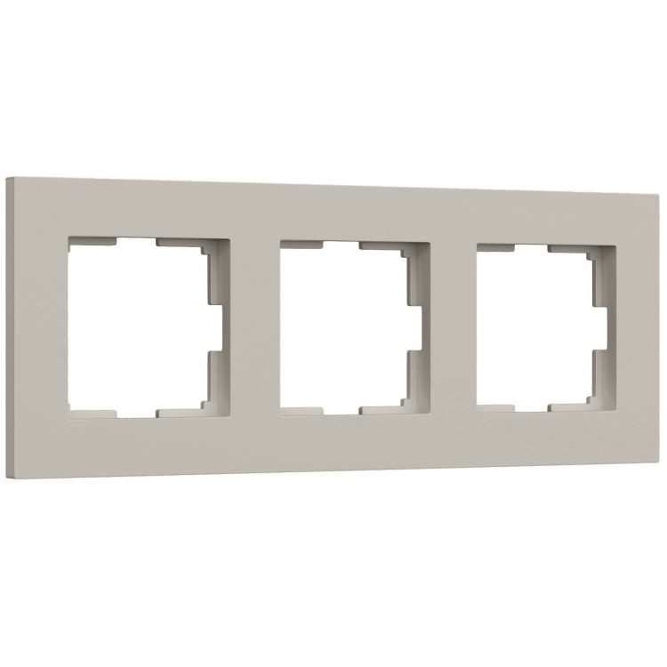 W0032917/ Рамка на 3 поста Slab (дымчатый софт) W0032917
