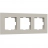 W0032917/ Рамка на 3 поста Slab (дымчатый софт) W0032917
