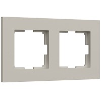 W0022917/ Рамка на 2 поста Slab (дымчатый софт) W0022917