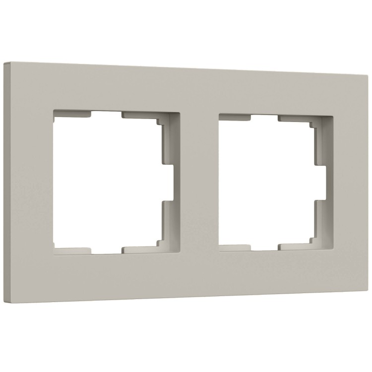 W0022917/ Рамка на 2 поста Slab (дымчатый софт) W0022917