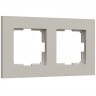 W0022917/ Рамка на 2 поста Slab (дымчатый софт) W0022917
