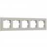 W0052917/ Рамка на 5 постов Slab (дымчатый софт) W0052917