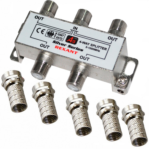Разветвитель на 4 тв. Телевизионный антенный разветвитель Rexant 2-way Splitter (5-1000mhz).. Сплиттер 4- way 5-1000мгц. Телевизионный антенный разветвитель на 4 выхода. Антенный разветвитель на 3тв