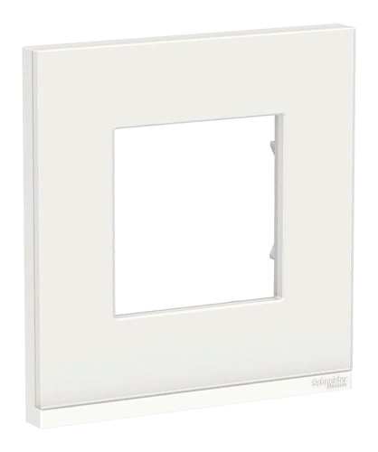 Рамка Unica Pure одноместная (белое стекло / белый)