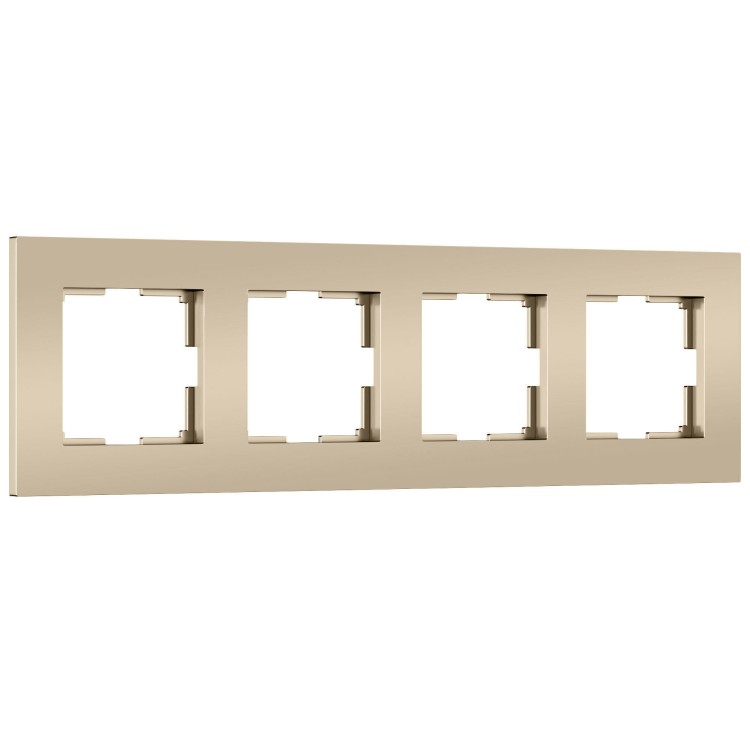 W0042911/ Рамка на 4 поста Slab (шампань софт) W0042911