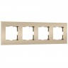 W0042911/ Рамка на 4 поста Slab (шампань софт) W0042911