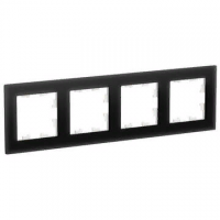 Рамка AtlasDesign четырехместная (черный стекло)