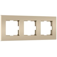 W0032911/ Рамка на 3 поста Slab (шампань софт) W0032911